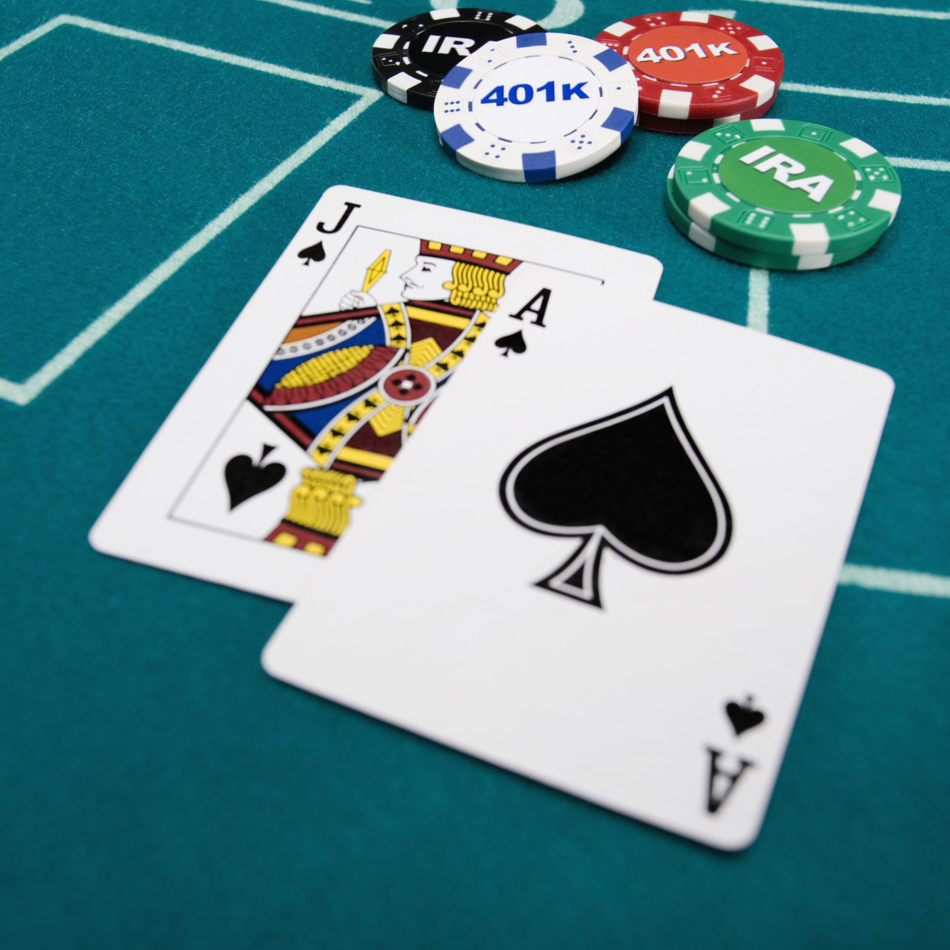 cartes jetons illustration blackjack